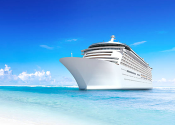 Cruise ship in ocean